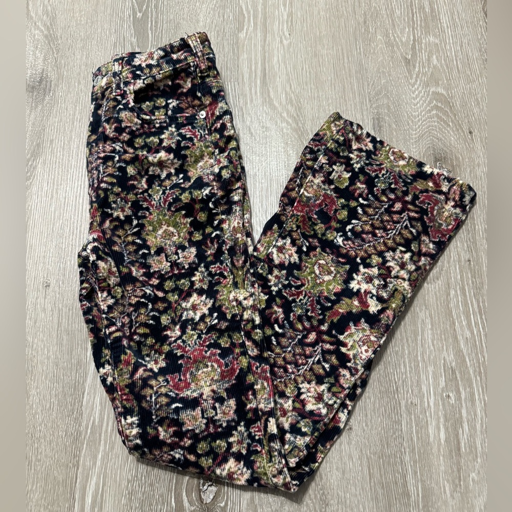 Anthropologie Pilcro Corduroy Floral Pants